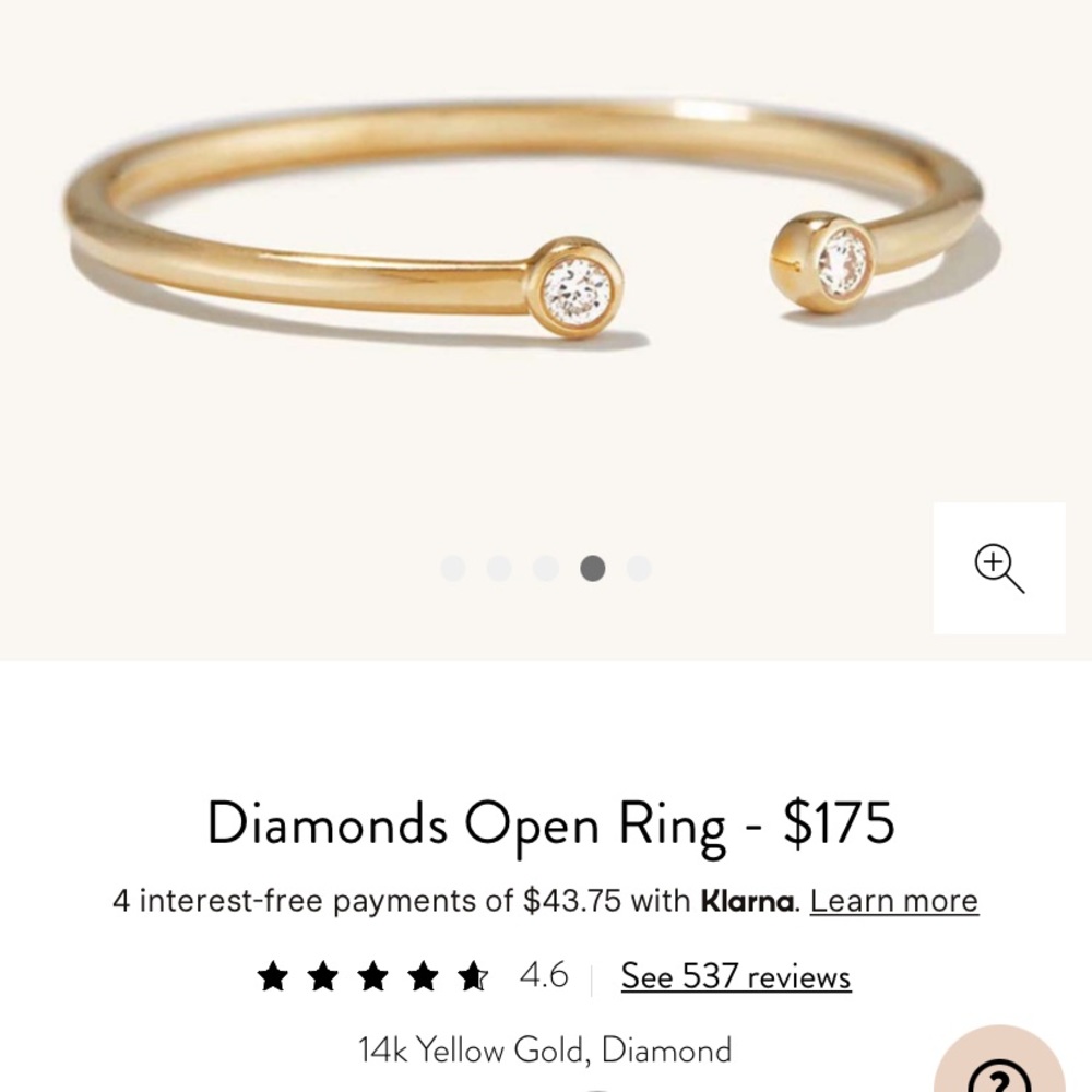 Mejuri Diamonds Open 14k Gold Ring